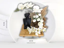 Elegant Wooden Stand with Necklace Holder